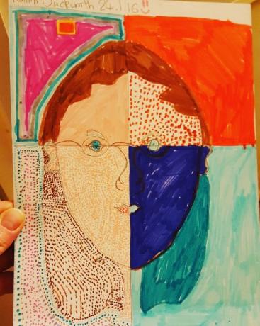 Lapsi kuvaa, mikä tuntuu olla ADHD: stä taiteessa