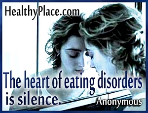 Oikea käsitys syömishäiriöistä - Syömishäiriöiden sydän on hiljaisuus.