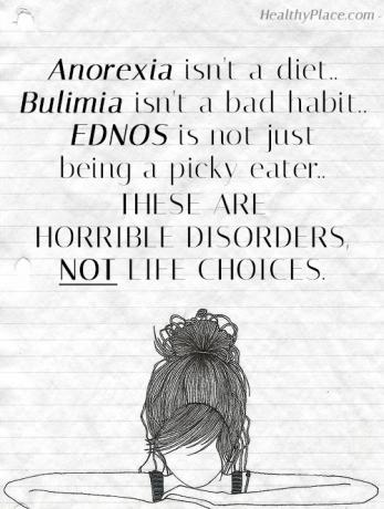 Syömishäiriöiden tarjous - Anoreksia ei ole ruokavalio, bulimia ei ole huono tapa, EDNOS ei ole vain nirso syöjä. Nämä ovat kamala häiriöitä, eivät elämävalintoja.