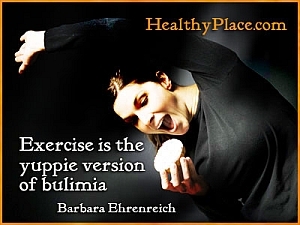 Syömishäiriöitä koskeva tarjous - Liikunta on bulimian yuppie-versio.