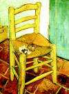 Van Goghin maalaus tuolista ja putkesta